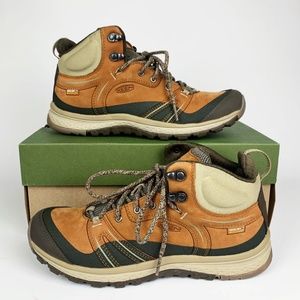 NEW Keen Terradora Leather Mid WP Women's Hiking Boots Timber/Cornstalk 1017752